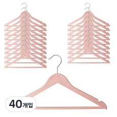 Market Plan 防滑西裝衣架, 粉色, 40個