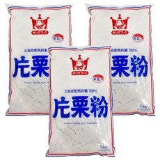 王印 King Foods 片栗粉 北海道產馬鈴薯 100%, 1kg, 3包