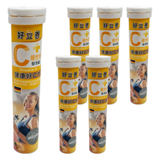好立善 維他命C250發泡錠，支持鐵質吸收，促進正常紅血球的形成, 86g, 20顆, 6瓶