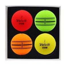 Volvik 富維克 New Vivid霧面高爾夫3層球, 隨機發貨, 1組