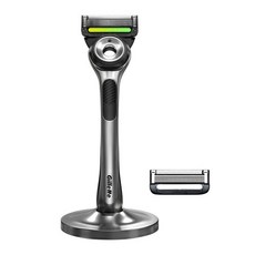 吉列Labs 極光系列 刮鬍刀組, 極光淨澈技術，奈米級刀片，360°旋轉刀頭, 刀架 + 刀頭 x 2個 + 刀座, 1組