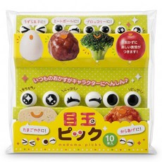TORUNE 眨眼瞇眼眼睛食物叉 10入 1組 P-3100