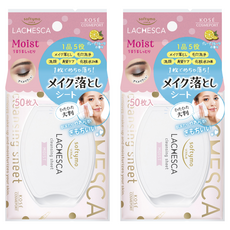 KOSE 高絲 LACHESCA 自由淨肌 台灣公司貨 零毛孔卸粧棉 水嫩, 50張, 2包