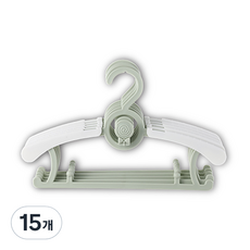 Itgom 兒童用防滑衣架, 15個, 綠色