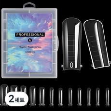 雙效美甲延長紙託甲片 120p 套組 A款, 透明, 2套