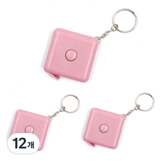 블랙트리 파스텔 스퀘어 미니 줄자 핑크, 12개, 150cm