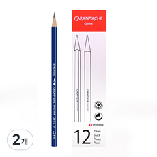 CARAN D'ACHE 瑞士卡達 Edelweiss 雪絨花鉛筆 F 12入, 混合顏色, 2個