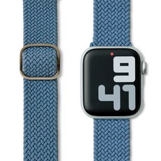 누아트 애플워치 호환 나일론 솔로루프 스트랩, 블루, 1개