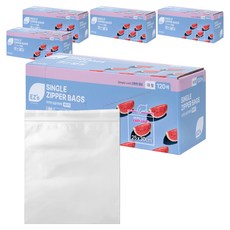 EZn이지엔 베이직 싱글지퍼백, 대(L), 120개입, 5개