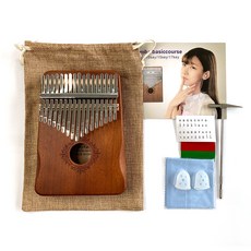 Aves桃花心木簡約Dengkul卡林巴琴全套組 棕色