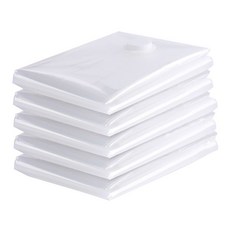 禾統 真空收納袋 80 x 60cm 衣物棉被壓縮收納 防潮防塵 節省空間, 5個裝, 1組