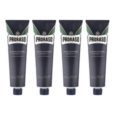 PRORASO 刮鬍膏 保濕 麝香 藍標 150ml, 4個
