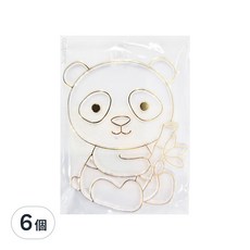 AMOS 阿摩司 壓克力模型版 S115 熊貓祝福, 韓國製, 適用年齡三歲以上, 6個