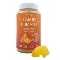 無加糖維他命C&D乳酸菌軟糖, 72顆, 1罐