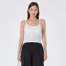 Elsso 女款蕾絲蝴蝶結羅紋胸墊細肩帶背心