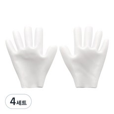矽膠手套 雙手用 白色, 4套