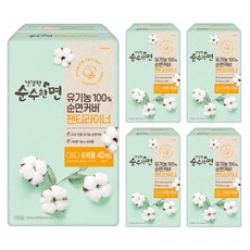 Pure Cotton 纯棉美人 棉質護墊, 40片, 5包, 加長型(18cm)