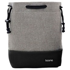 baona 包納 拼接加厚相機鏡頭收納袋, 牛津布+皮革, 單手可拎, 超便攜, 中號, 1個