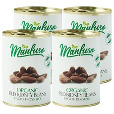 멘푸소 유기농 강낭콩 통조림, 400g, 4개