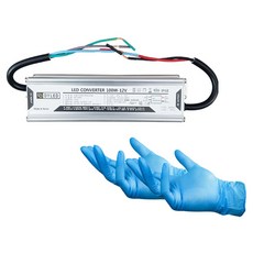 DYLED 照明設備用 LED Simple 轉換器 smps 100W-12V + 丁腈手套 2件組, 1套