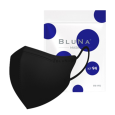블루나 숨편한 새부리형 황사방역 2D 마스크 중형 KF94, 5매, 1개, 블랙
