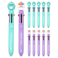 Pinkfoot 可愛公仔8色原子筆 0.5mm 2款 各3支組, 混色, 2組