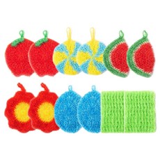 壓克力花朵造型菜瓜布, 12個, 1入