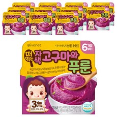 아이배냇 떠먹는 과일퓨레, 혼합맛(자색고구마 / 푸룬), 90g, 12개