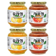 견과공장 겨울향기 프리미엄 햇과일청 2종 세트 유자청 1kg + 자몽청 950g, 1.95kg, 2세트