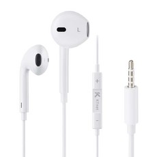 KTnet 廣鐸 EA1 4極插入耳式線控耳機麥克風 120cm 22g, 白色