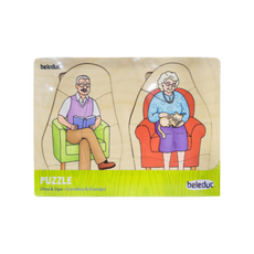 beleduc 木頭拼圖 男女成長 Set, 3歲以上, 1組, 30片