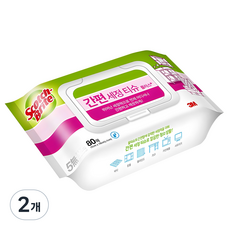 스카치브라이트 간편세정티슈 플러스 80매, 2개