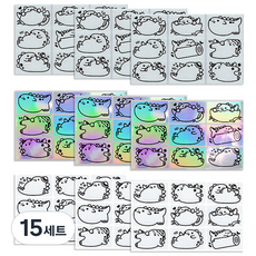 꼬모네임 애니멀 네임스티커, 꼬마공룡 그림, 15세트