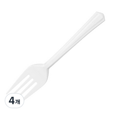개별포장 포크 화이트, 50개입, 4개