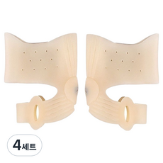 솔미온 발가락분리 실리콘 교정기 자석내장 스킨 양발착용세트, 4세트