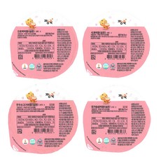 Jjangjuk 常溫保存嬰幼兒副食品 4種組, 米湯組合B(5~6個月起適用) 南瓜口味 + 蘋果口味 + 韓牛口味 + 雞胸肉口味, 640g, 1組