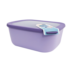 MEPAL 方形密封保鮮盒 深 3L 薰衣草紫, 1個