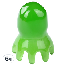 C'blance 高級頭皮刮痧按摩器 68 x 45 x 3 mm, M 綠色, 6個