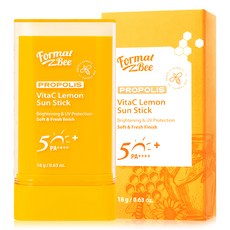 Formal Bee 蜂膠維他命C蘆薈舒緩防曬棒 SPF50+ PA++++, 1個, 18g