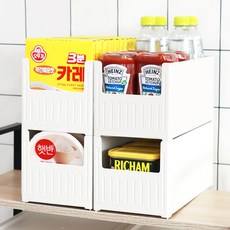 PaN EASY LIFE 食品儲藏室收納整理盒, 4個, 象牙白