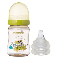 LITTLE BOBDOG PESU無奶嘴奶瓶+奶嘴, 第1階段(新生兒), 綠色, 1組, 200ml