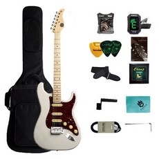 고퍼우드 WHITE901V 일렉기타, 플로럴 화이트, 1개