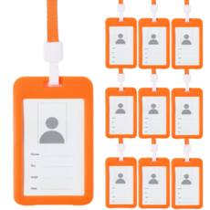 Momo商店 員工證門禁卡套掛繩, 橘色, 10套