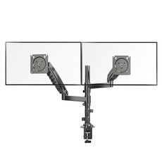 알파플랜 LF2R 듀얼 모니터암 거치대, 블랙, 1개