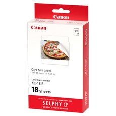 캐논 셀피 인화지 스티커용지 KC-18IF, 2X3, 18개