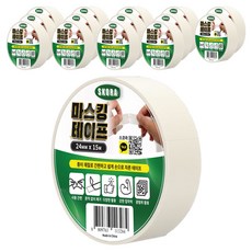 스코라 마스킹 테이프 화이트 24mm x 15m, 15개