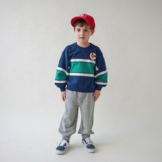 MARI N MORI 男童款小狗與筆撞色上下裝套組