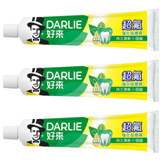 DARLIE 好來 超氟強化琺瑯質牙膏, 天然薄荷精華, 持久清新口氣, 250g, 3條
