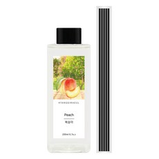 Fragrance Village 擴香器補充油 + 纖維棒 5 件套, 桃子, 200毫升