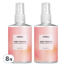 쿤달 퓨어 바디미스트 베이비파우더향, 128ml, 8개